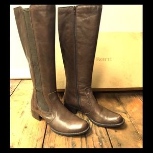 Born Valentina Walnut Brown Riding Boots knee high